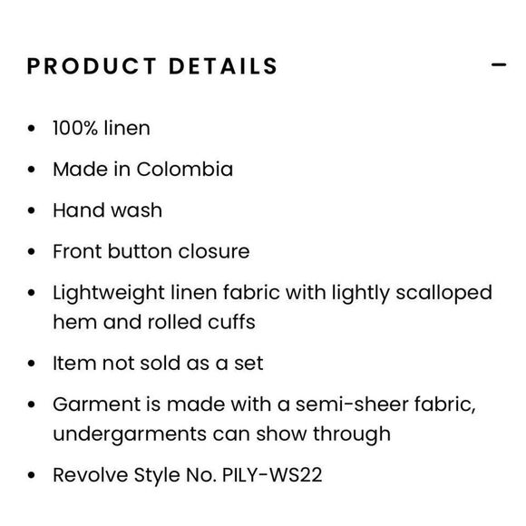 PQ Swim scalloped linen shirt - light pink - S - Picture 11 of 11